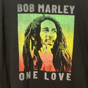 Bob Marley One Love Graphic Tee, /Zion Rootswear Official License XL -BLACK